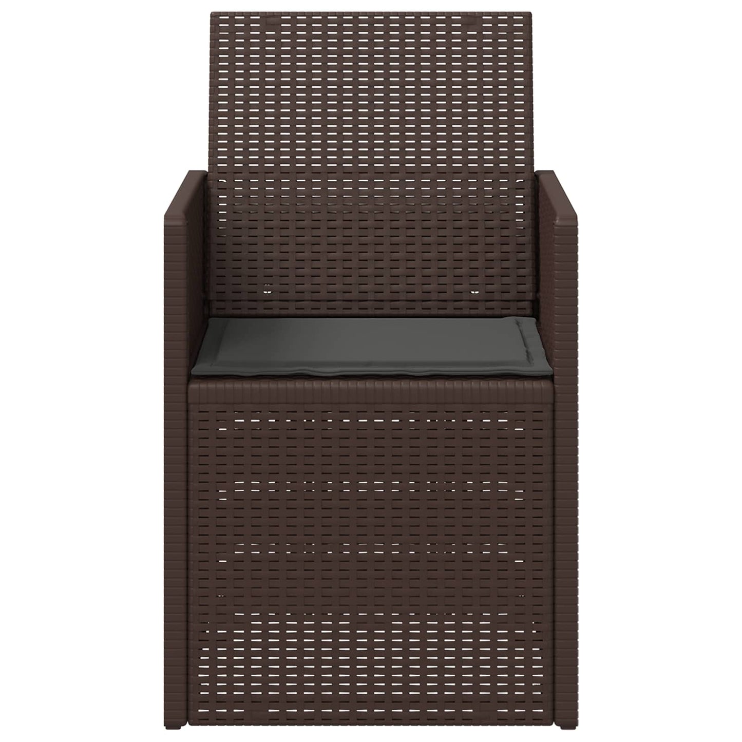 Tuin Eetstoelen 2 pcs Bruin en antracietkleurig PP