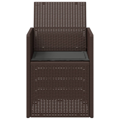 Tuin Eetstoelen 2 pcs Bruin en antracietkleurig PP