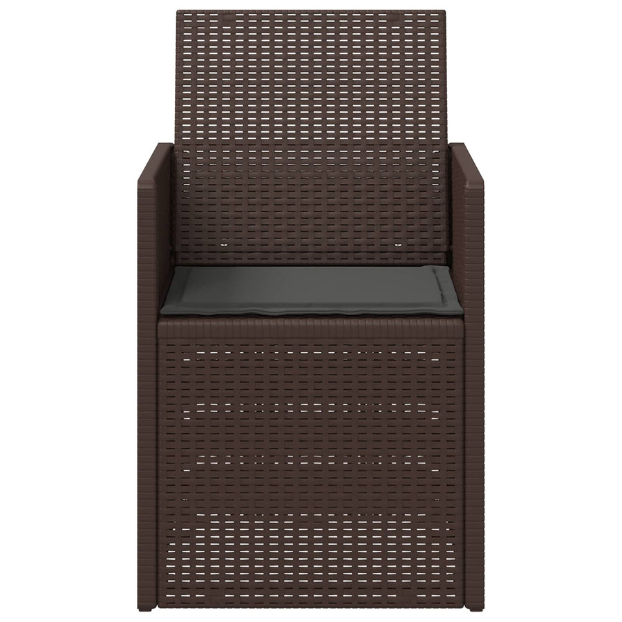 Tuin Eetstoelen 2 pcs Bruin en antracietkleurig PP
