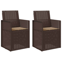 Tuin Eetstoelen 2 pcs Bruin en Taupe PP