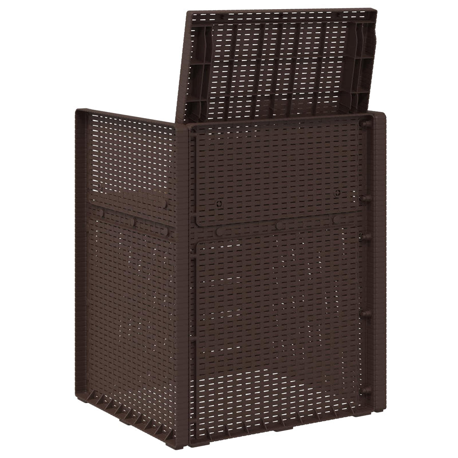 Tuin Eetstoelen 2 pcs Bruin en Taupe PP