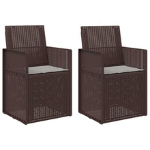 Tuin Eetstoelen 2 pcs Bruin en lichtgrijs PP