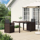 Tuinstoelen PP bruin antraciet 2 stuks