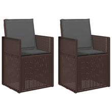 Tuin Eetstoelen 2 pcs Bruin en antracietkleurig PP