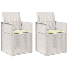 Tuin Eetstoelen 2 pcs Wit en crèmekleurig PP