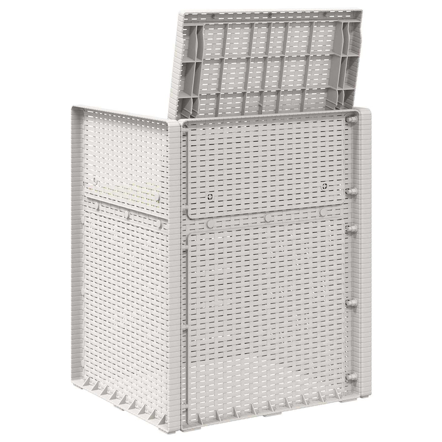Tuin Eetstoelen 2 pcs Wit en crèmekleurig PP