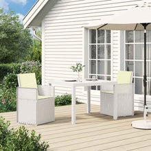 Tuin Eetstoelen 2 pcs Wit en crèmekleurig PP