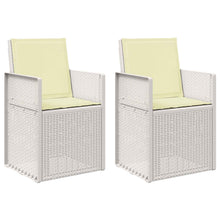 Tuin Eetstoelen 2 pcs Wit en crèmekleurig PP