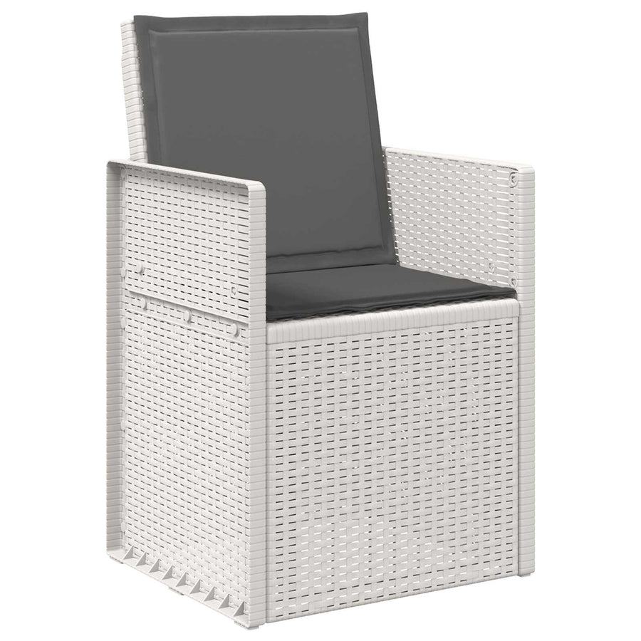 Tuin Eetstoelen 2 pcs Wit en antracietkleurig PP