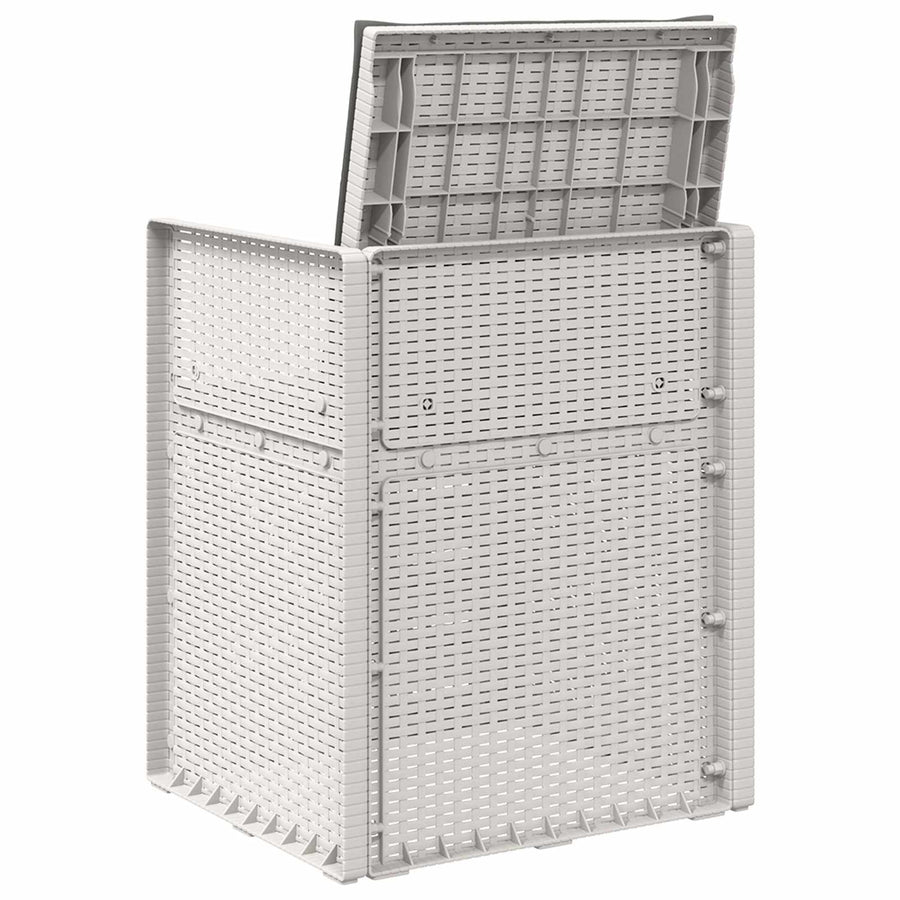 Tuin Eetstoelen 2 pcs Wit en antracietkleurig PP
