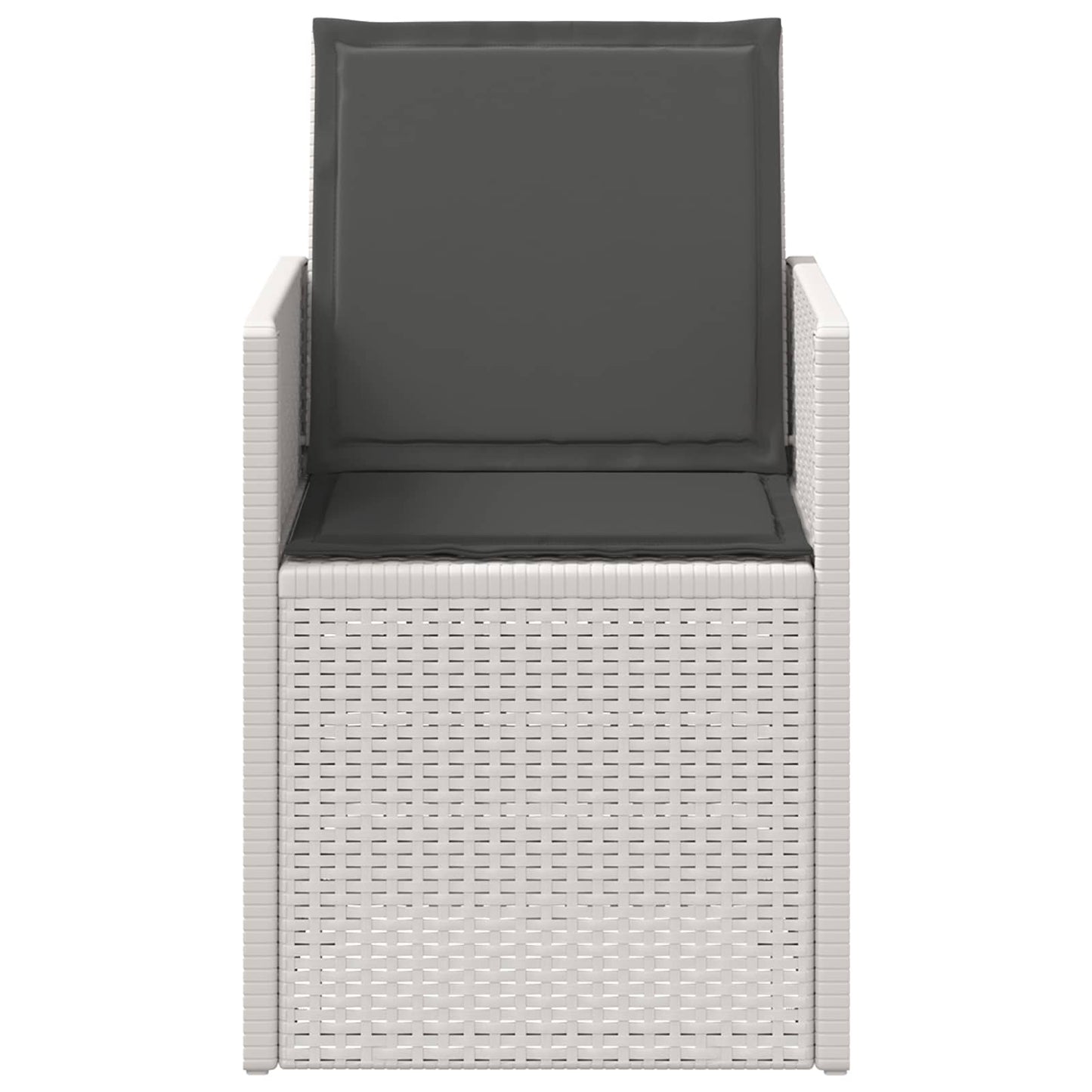 Tuin Eetstoelen 2 pcs Wit en antracietkleurig PP