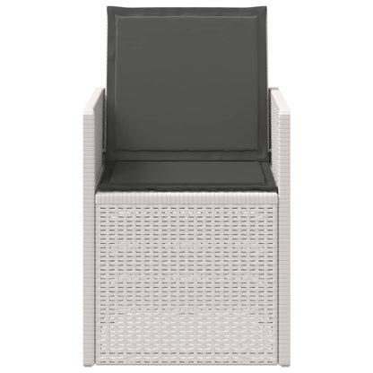 Tuin Eetstoelen 2 pcs Wit en antracietkleurig PP