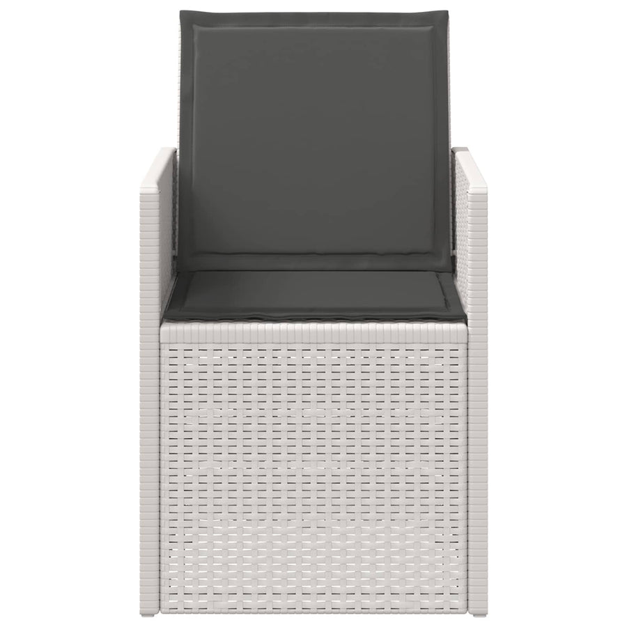 Tuin Eetstoelen 2 pcs Wit en antracietkleurig PP