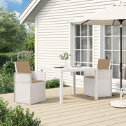 Tuinstoelen 2 stuks wit taupe PP 53x47x88.5 cm