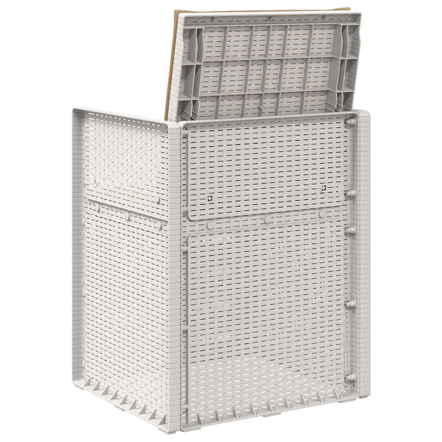 Tuin Eetstoelen 2 pcs Wit en Taupe PP