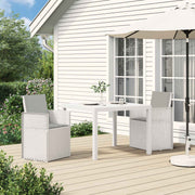 Tuinstoelen 2 stuks wit lichtgrijs PP 53x47x88.5 cm