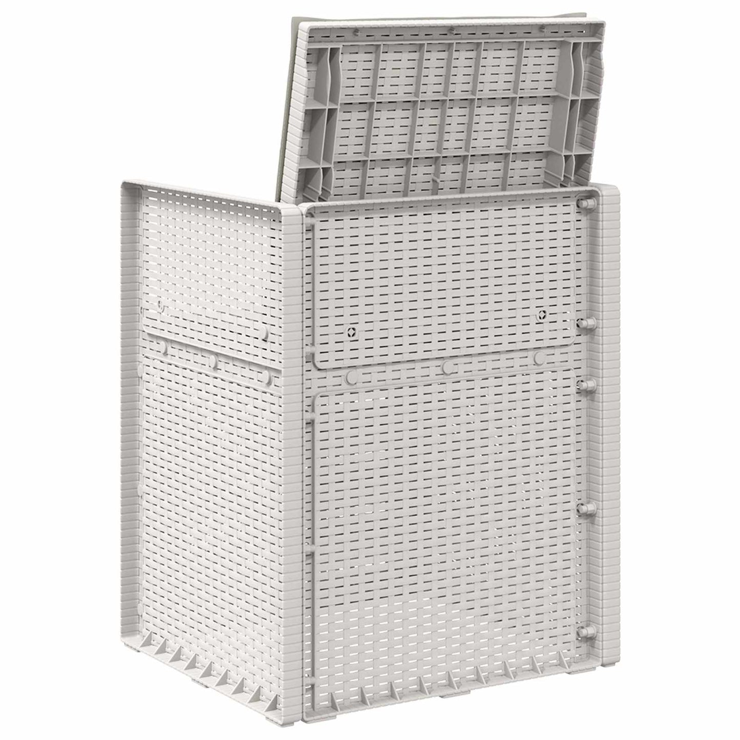 Tuin Eetstoelen 2 pcs Wit en Lichtgrijs PP