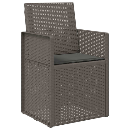 Tuin Eetstoelen 2 pcs Lichtgrijs en antracietkleurig PP