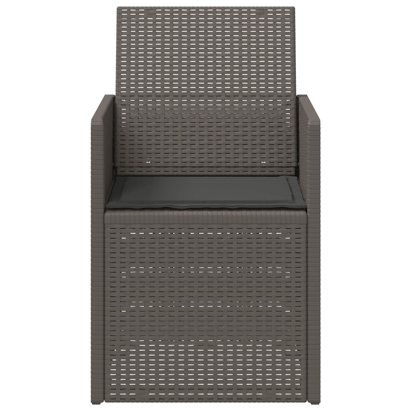 Tuin Eetstoelen 2 pcs Lichtgrijs en antracietkleurig PP