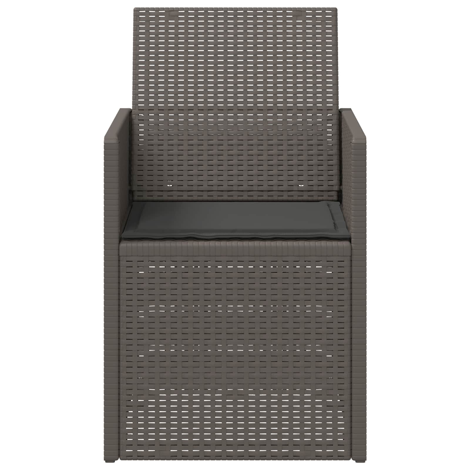 Tuin Eetstoelen 2 pcs Lichtgrijs en antracietkleurig PP