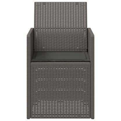 Tuin Eetstoelen 2 pcs Lichtgrijs en antracietkleurig PP
