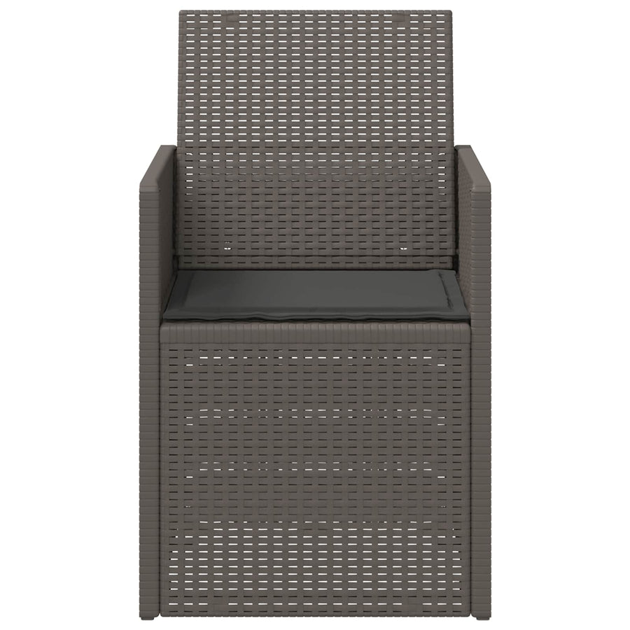 Tuin Eetstoelen 2 pcs Lichtgrijs en antracietkleurig PP