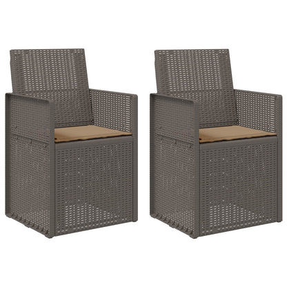 Tuin Eetstoelen 2 pcs Lichtgrijs en Taupe PP