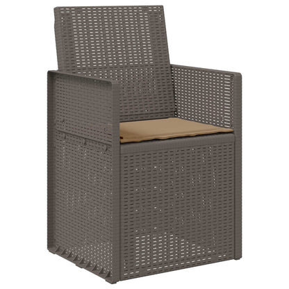 Tuin Eetstoelen 2 pcs Lichtgrijs en Taupe PP