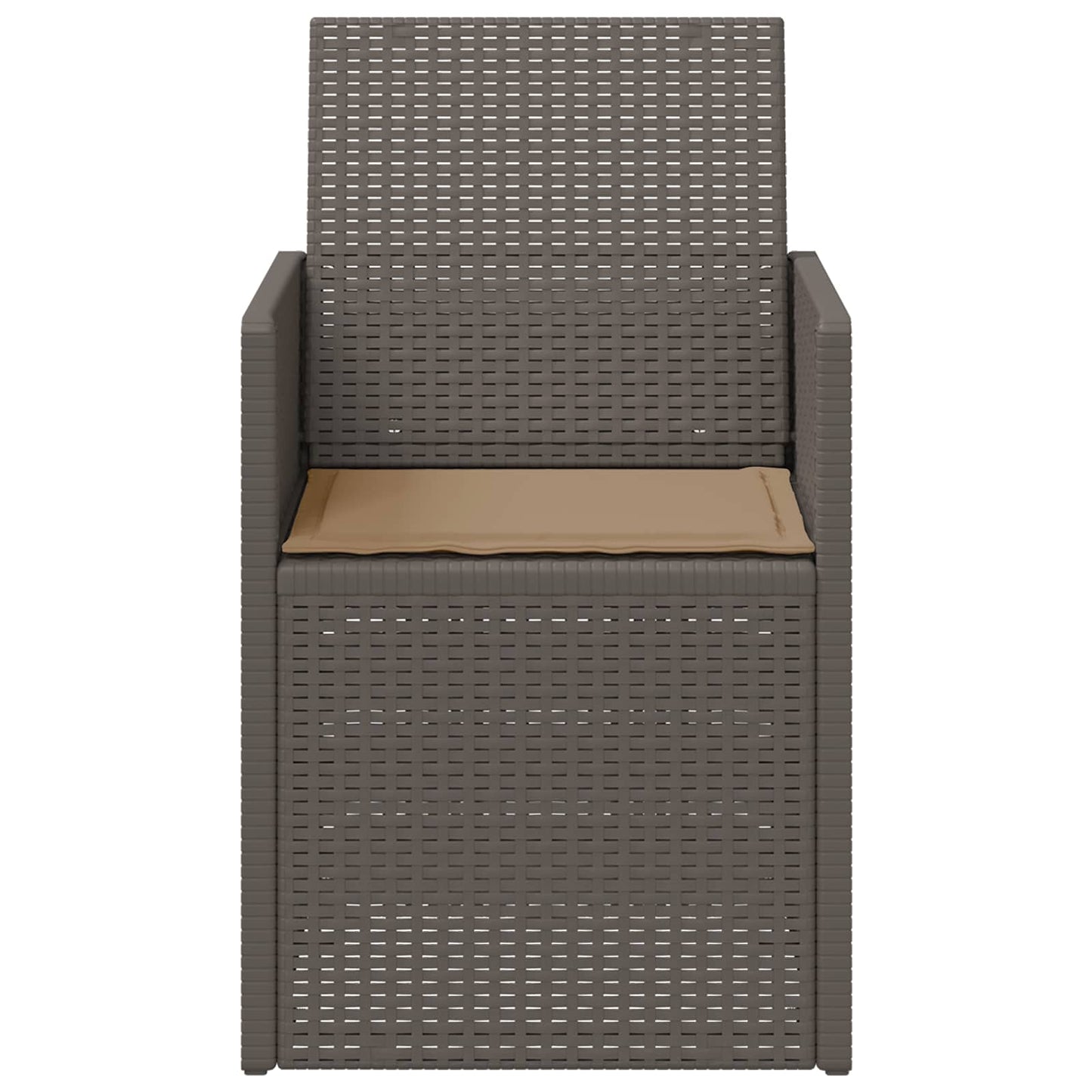 Tuin Eetstoelen 2 pcs Lichtgrijs en Taupe PP