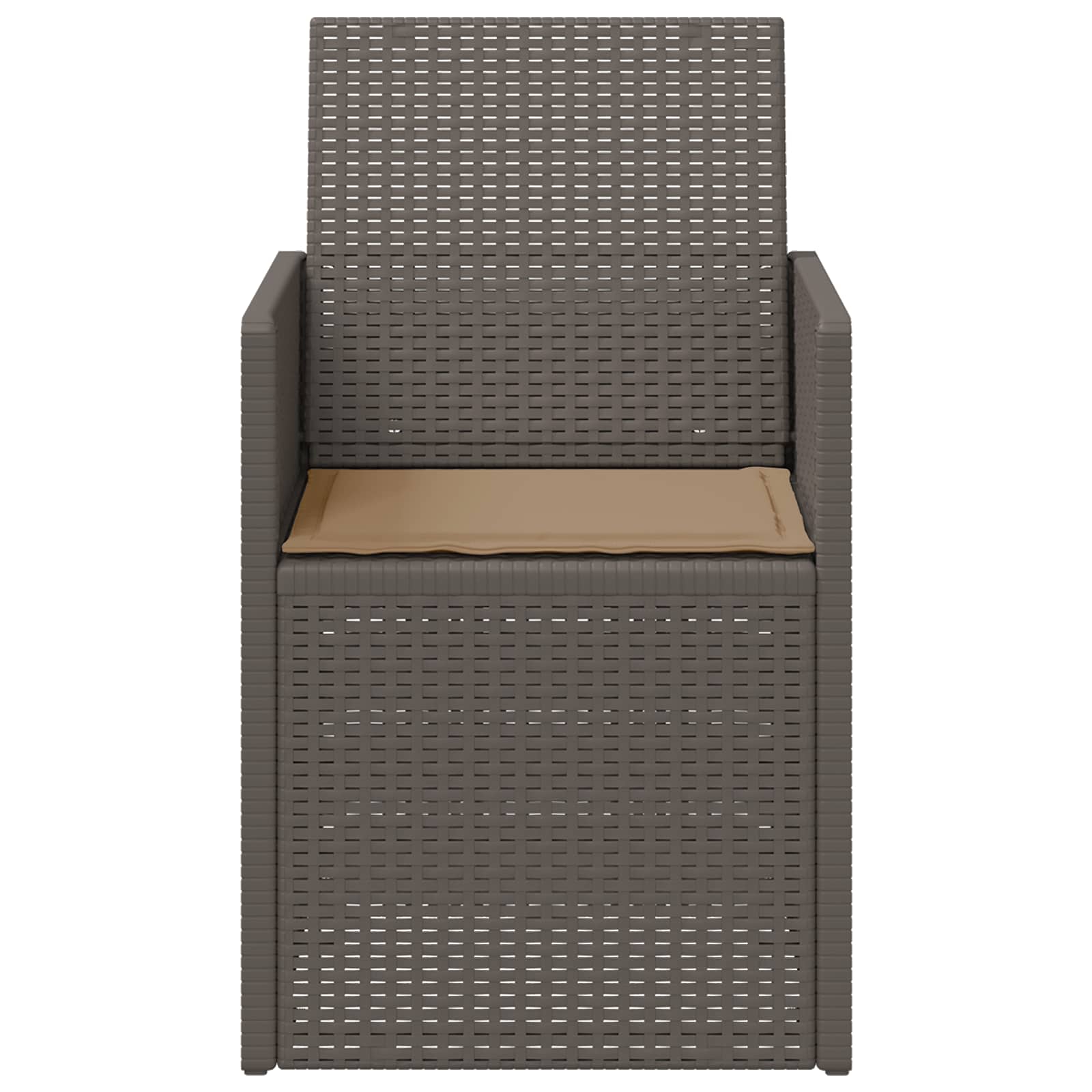 Tuin Eetstoelen 2 pcs Lichtgrijs en Taupe PP
