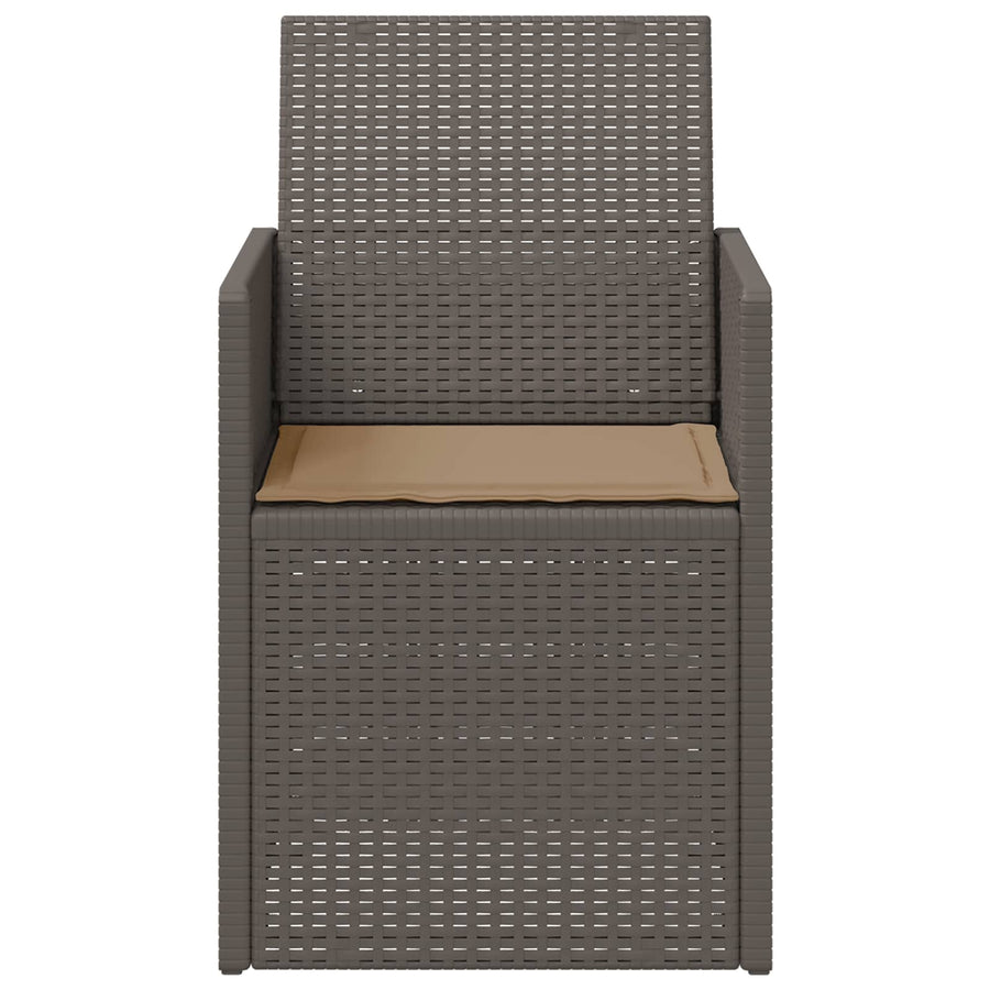Tuin Eetstoelen 2 pcs Lichtgrijs en Taupe PP