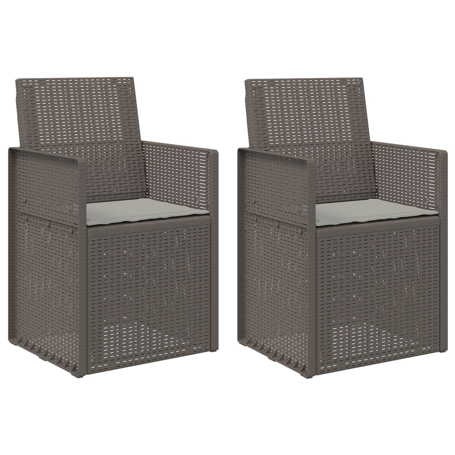 Tuin Eetstoelen 2 pcs Lichtgrijs PP