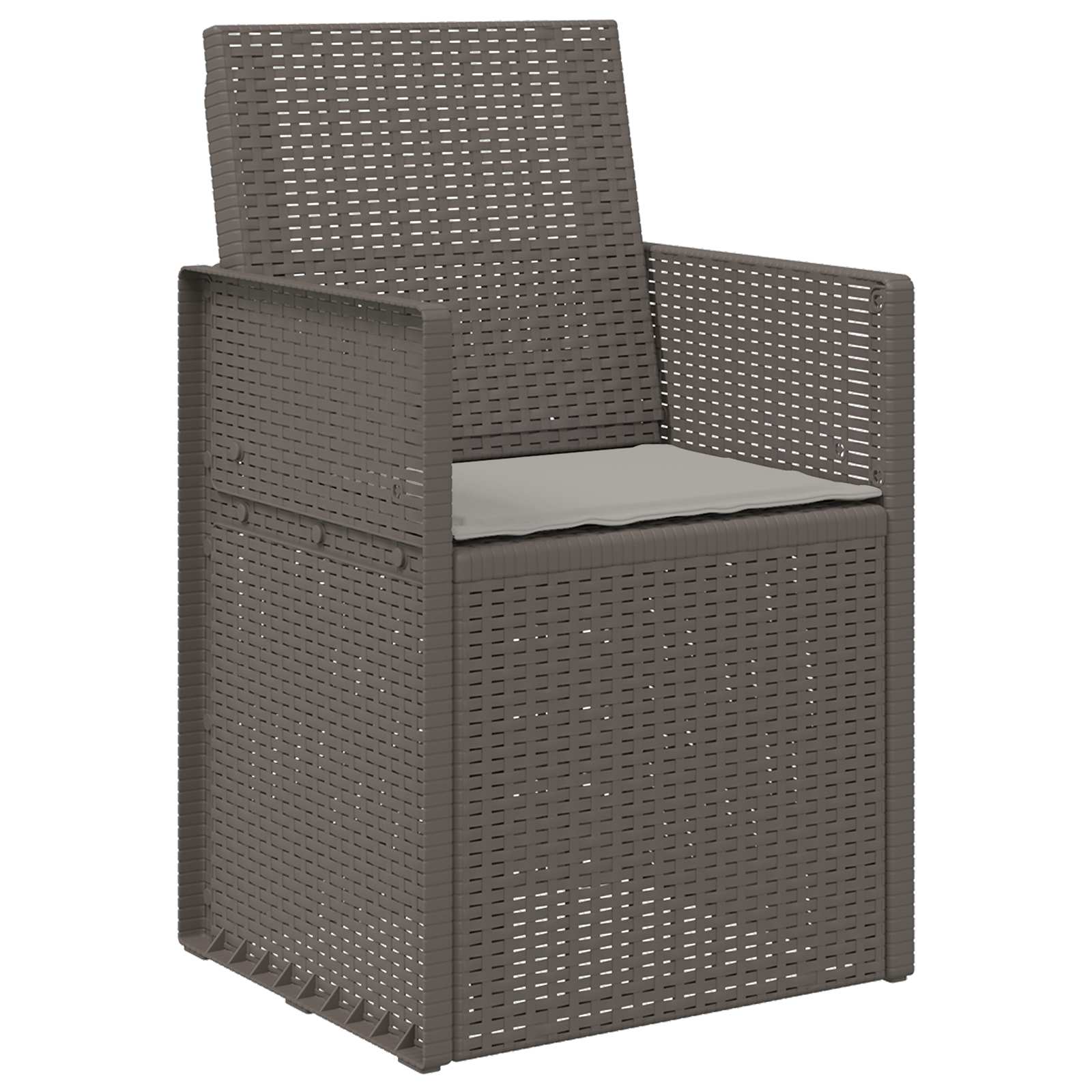 Tuin Eetstoelen 2 pcs Lichtgrijs PP