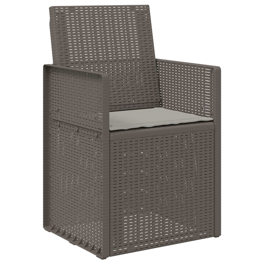 Tuin Eetstoelen 2 pcs Lichtgrijs PP