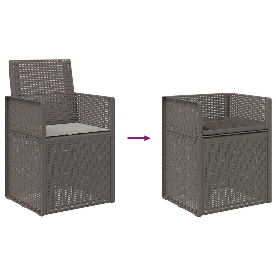 Tuin Eetstoelen 2 pcs Lichtgrijs PP