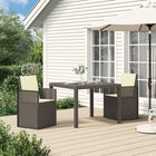 Garden Dining Chairs 2 pcs Light Grey and Cream PP