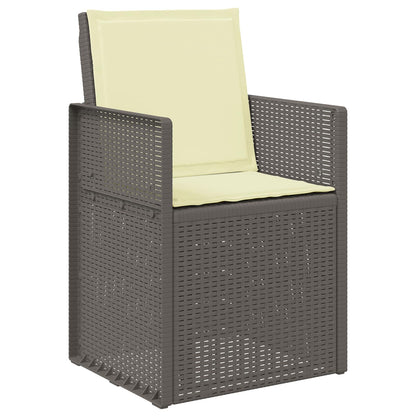 Tuin Eetstoelen 2 pcs Lichtgrijs en Crème PP