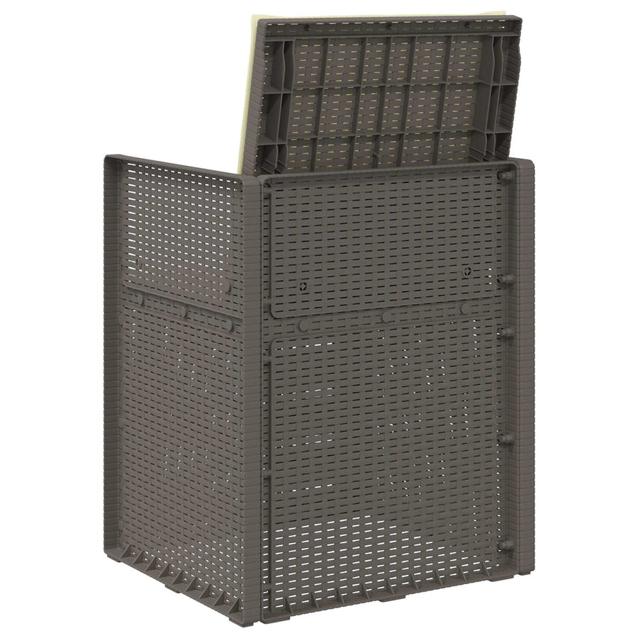 Tuin Eetstoelen 2 pcs Lichtgrijs en Crème PP
