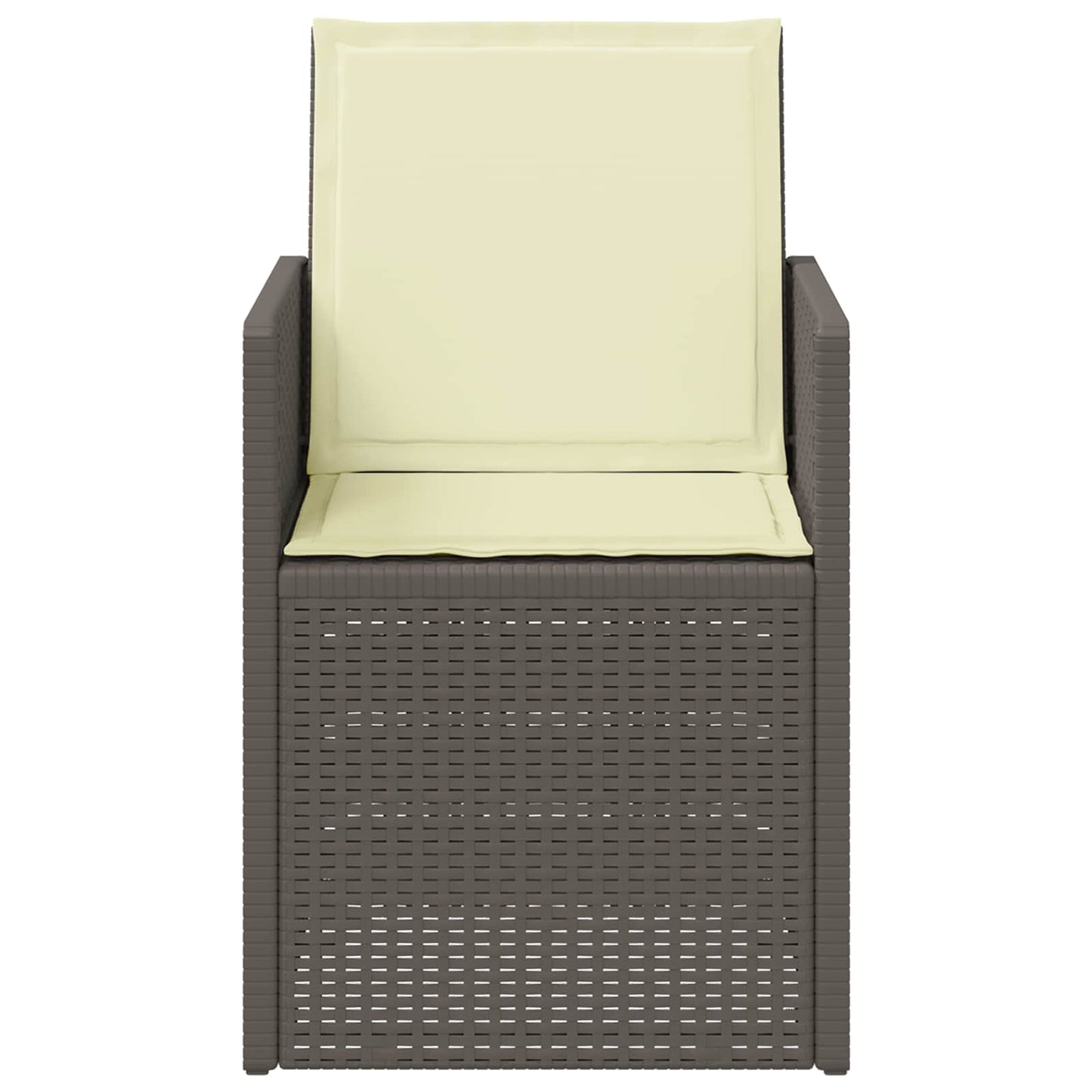 Tuin Eetstoelen 2 pcs Lichtgrijs en Crème PP