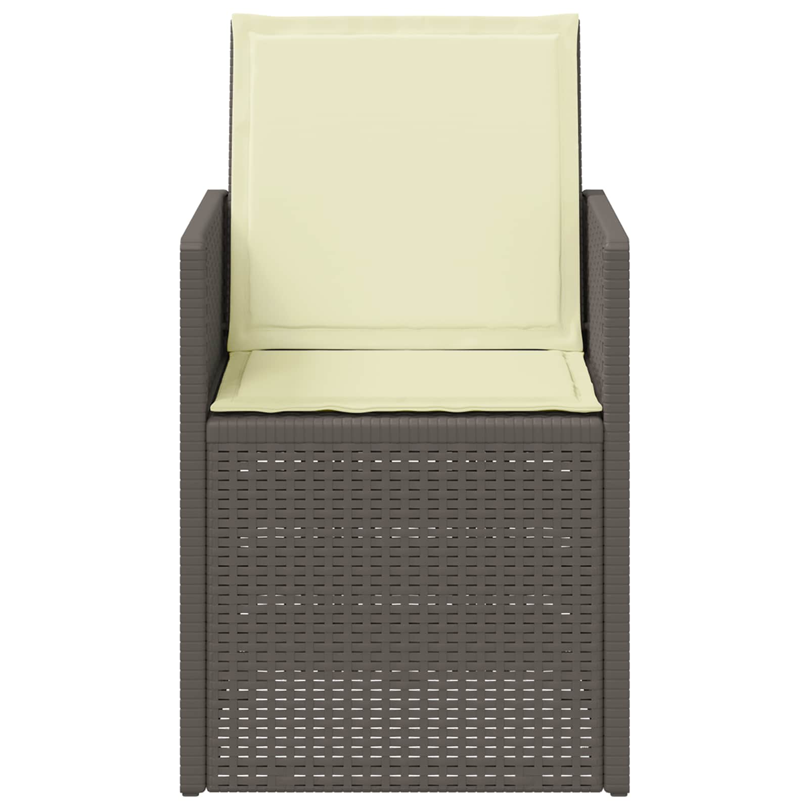 Tuin Eetstoelen 2 pcs Lichtgrijs en Crème PP