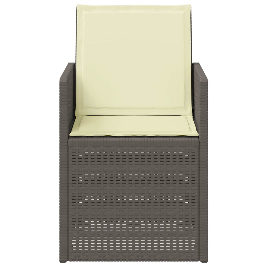 Tuin Eetstoelen 2 pcs Lichtgrijs en Crème PP