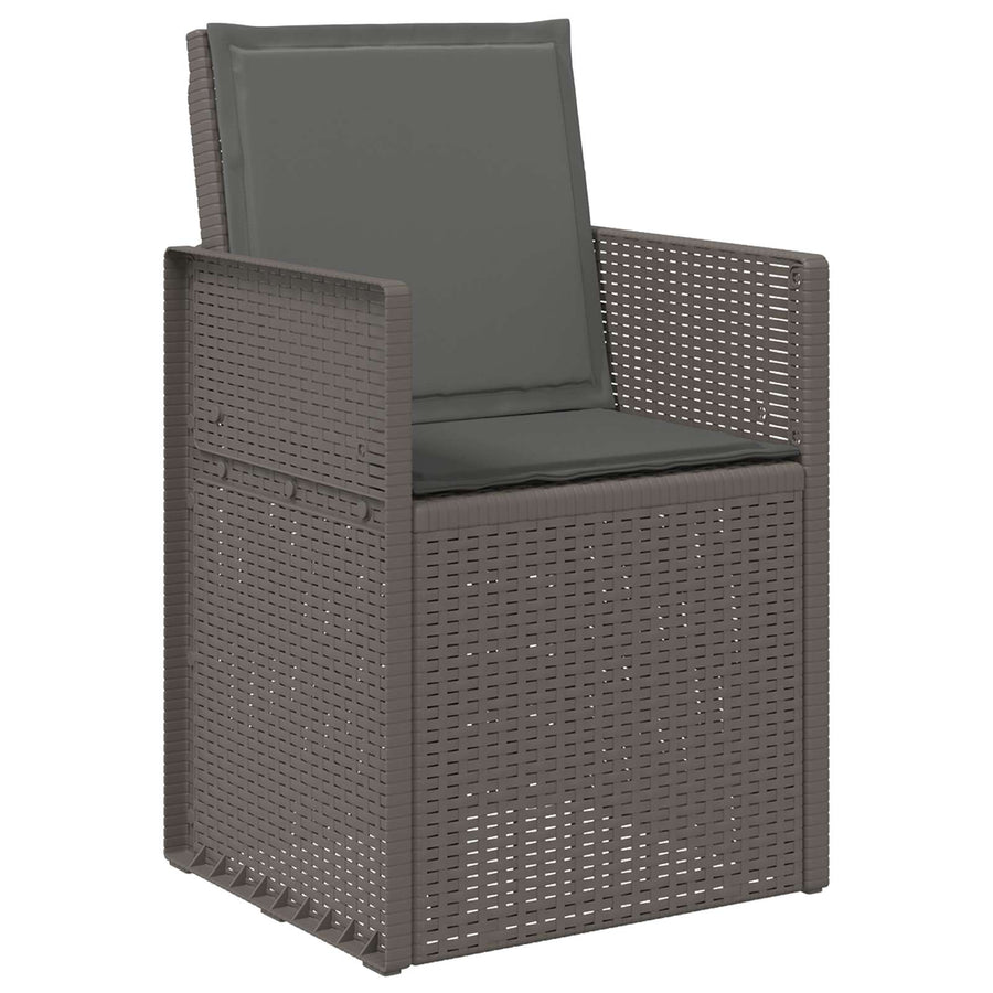 Tuin Eetstoelen 2 pcs Lichtgrijs en antracietkleurig PP