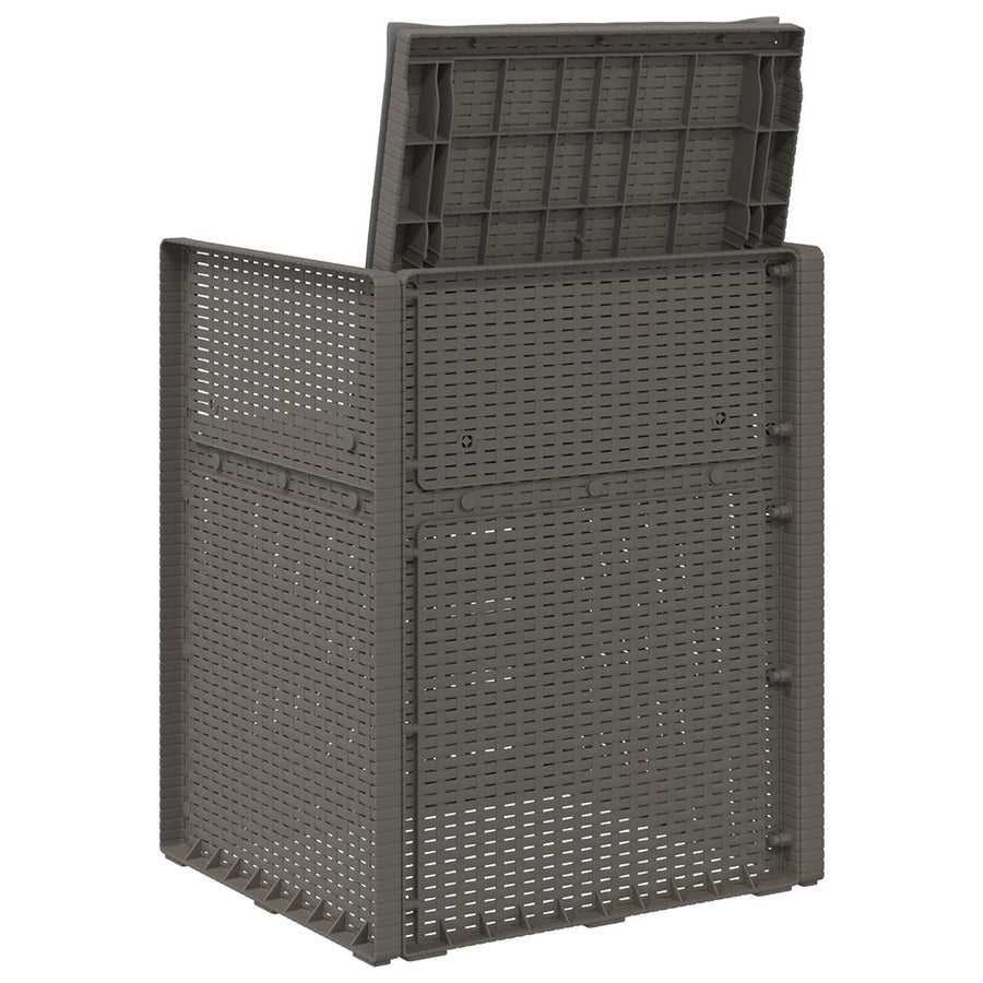 Tuin Eetstoelen 2 pcs Lichtgrijs en antracietkleurig PP