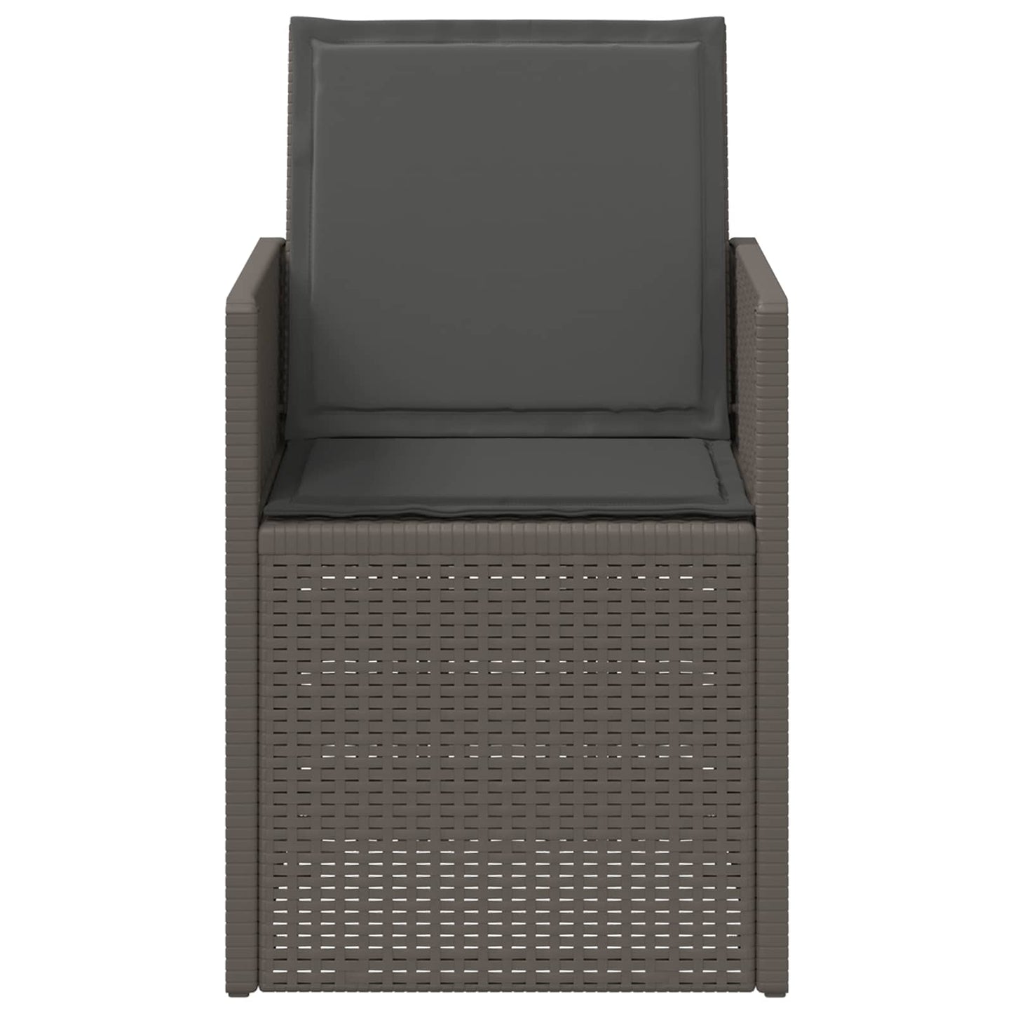 Tuin Eetstoelen 2 pcs Lichtgrijs en antracietkleurig PP