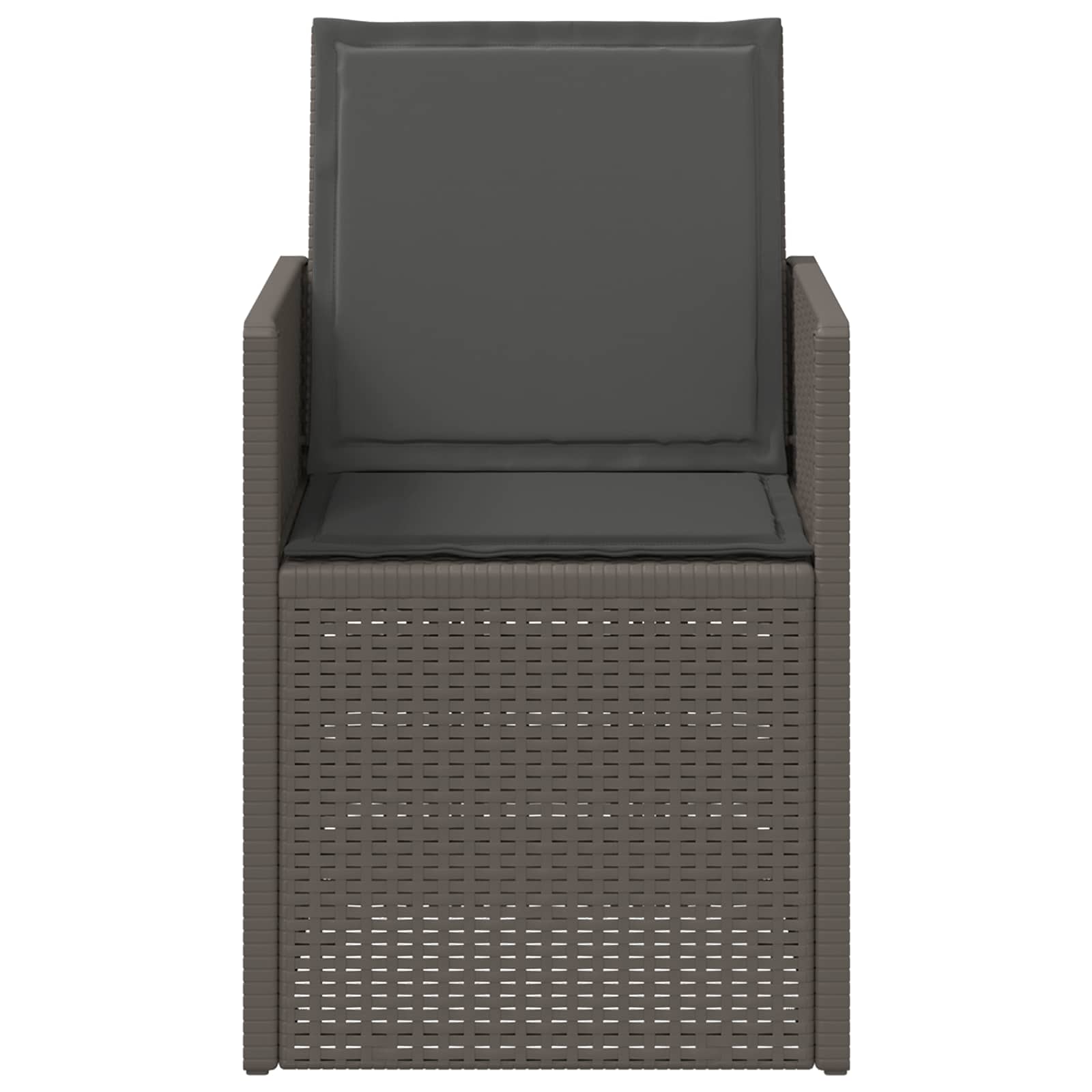 Tuin Eetstoelen 2 pcs Lichtgrijs en antracietkleurig PP