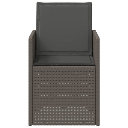 Tuin Eetstoelen 2 pcs Lichtgrijs en antracietkleurig PP