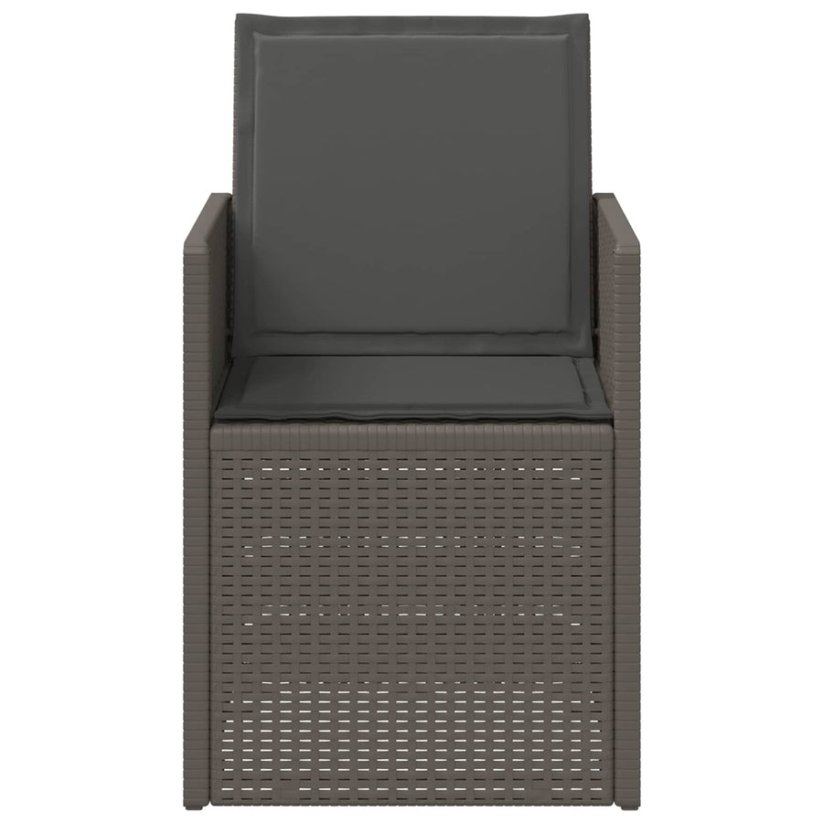 Tuin Eetstoelen 2 pcs Lichtgrijs en antracietkleurig PP