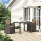 Garden Dining Chairs 2 pcs Light Grey and Taupe PP