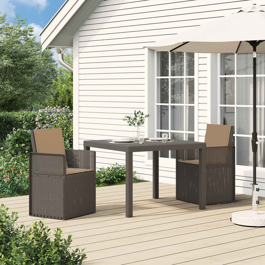 Tuin Eetstoelen 2 pcs Lichtgrijs en Taupe PP