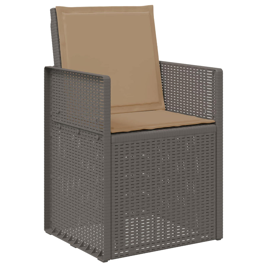 Tuin Eetstoelen 2 pcs Lichtgrijs en Taupe PP